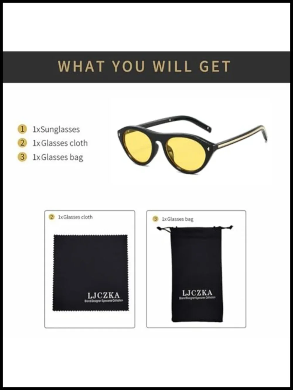 Retro Oval Sunglasses with UV400 Protection Cat Eye Shades